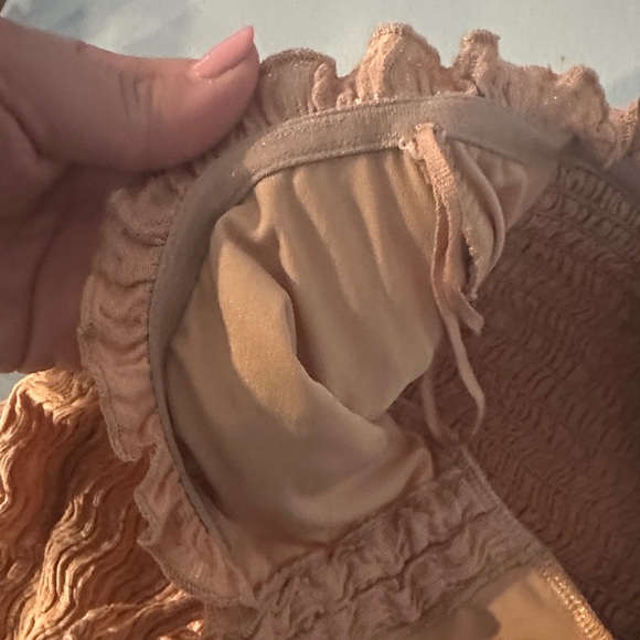 Free People Beach Amelia Halter Midi Dress Tuscany Tan Beige Women’s S Summer - Picture 9 of 12